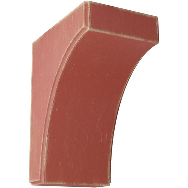 Ekena Millwork 5 1/4"W x 8"D x 10"H Clarksville Wood Vintage Decor Bracket, Salvage Red BKTWD05X08X10CVRD - main
